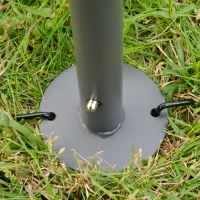 Outsunny 3.5x3.5m Side-Less Outdoor Canopy Tent Gazebo w/ 2-Tier Roof Steel Frame Garden Party Gathering Shelter Grey(m-7)