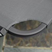 Outsunny Sun Lounger Relaxed Recliner with 5-Position Adjustable Backrest Aluminium Frame for Pool or Sun Bathing Grey(m-8)