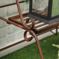 Outsunny 3 Tier Stair Style Metal Plant Stand, Flower Pot Holder Display Shelf, Storage Organizer Rack for Indoor Outdoor Patio Balcony Yard(m-9)