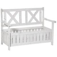 Outsunny 2 Seater Garden Storage Bench Wood Patio Seating Outdoor Deck Box Toy Chest,Yellow(m-1)