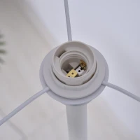 HOMCOM Lampada da Terra con Mensola e Design Moderno per Camera da Letto o Soggiorno Bianca, 40x40x152cm(m-8)