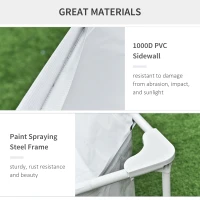 Outsunny Steel Frame Pool with Filter Pump, Filter Cartridge, Reinforced Sidewalls Rust Resistant Above Ground Swimming Pool 252 x 152 x 65cm, Grey(m-5)