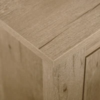 HOMCOM Buffet de Cuisine avec 2 Portes Style Rural Chic Placard avec étagère en Bois Aspect chêne 80I x 40P x 90H cm(m-8)