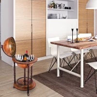 HOMCOM minibar vintage, glob pamantesc, Ф44x87cm(m-6)