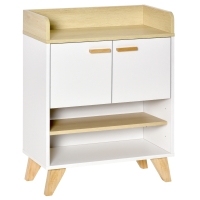 Mobiletto Multiuso HOMCOM Con 3 Ripiani E 3 Cassetti - Design Moderno In Legno Bianco, Perfetto Per Soggiorno, Cucina O Ufficio