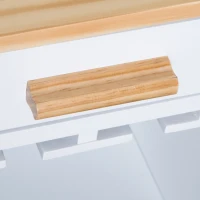 HOMCOM Mobiler de Bucătărie cu Roți, Suport de Pahare și Sticle din Bambus, 76x40x88cm(m-13)