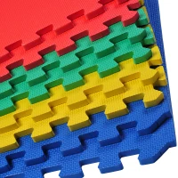 HOMCOM Covor joacă Copii 60x60cm - Set 8 Bucăți, Material Izolant, Rezistent la Umiditate, Colorat(m-8)