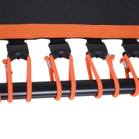 HOMCOM Mini Trampoline W/Adjustable Handle Bar - Black/Orange(m-9)