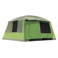 Outsunny Cort de Camping pentru 8 Persoane, 2 Camere, Verandă Mare, Rezistent la Apă și Vânt, 410x310x225 cm, Albastru/Gri