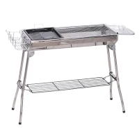 Outsunny Stainless Steel Portable Foldable Charcoal BBQ Barbecue Grill Outdoor Cooker with non-stick grill pan for Camp Party Picnic(m-13)