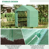 Outsunny szklarnia stal 214 cm x 143 cm x 195 cm(m-5)