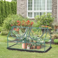 Szklarnia Outsunny z okienkiem PVC szklarnia do pomidorów cieplarnia na pomidory skrzynia inspektowa 120x60x60cm przezroczysta(m-2)