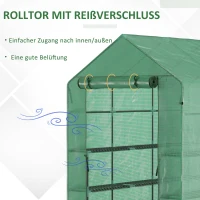 Outsunny szklarnia stal 214 cm x 143 cm x 195 cm(m-6)