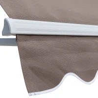 Outsunny Aluminium luifel balkon klemluifel uitklapluifel raam bruin 120 x 70 cm(m-9)