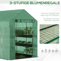 Outsunny szklarnia stal 214 cm x 143 cm x 195 cm(m-7)