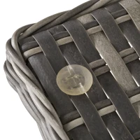 Outsunny Set Masa si Scaune de Gradina din Ratan Gri 7 piese(m-10)