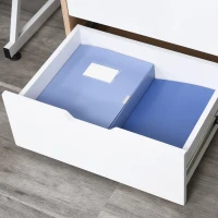 HOMCOM Modern File Cabinet Chest of Drawers Side Table with 3 Drawers for Home Office, Bedroom and Living room(m-4)