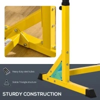 HOMCOM 83.5L x 71.5W x 126H cm Dip Station Chin Up Parallel Bars Pull Up Power Tower Home Gym Workout Bicep Tricep Fitness Equipment Height Adjustable(m-6)