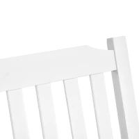 Outsunny 2 Seater Outdoor Porch Swing Chair Seat with Slat Design, Hanging Chains Wooden Hammock Bench for Garden Patio Yard,White(m-9)