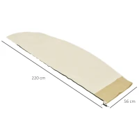 Outsunny Deluxe Large Garden Waterproof Parasol Cover Outdoor Furniture Patio Market Banana Umbrella Cantilever Protector Rain Dust Protective w/Zip (Φ56 x 220H (cm))(m-3)