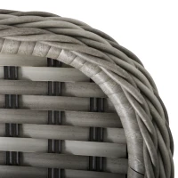 Outsunny Set Masa si Scaune de Gradina din Ratan Gri 7 piese(m-9)