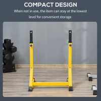 HOMCOM 83.5L x 71.5W x 126H cm Dip Station Chin Up Parallel Bars Pull Up Power Tower Home Gym Workout Bicep Tricep Fitness Equipment Height Adjustable(m-5)