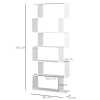 Homcom Biblioteca Alba 80×24×191 cm – Design Elegant & Practic(m-3)
