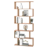 HOMCOM biblioteca cu 6 rafturi, design modern, 80x23x192cm(m-1)