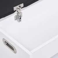 HOMCOM Sapateira com Assento Acolchoado Carga máxima de 120kg MDF 80x30x43cm Branco(m-10)