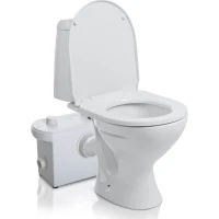 HOMCOM Bomba Trituradora de Agua Residual para Baño Lavabo o Cocina Uso Largo Triturador Sanitario de 700W con 3 Entradas 51x21x31 cm Blanco(m-8)
