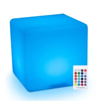 HOMCOM 30cm Cube LED Light 16 RGB Color Changing & 4 Lighting Effects IP54 Certificated Waterproof w/ Remote Control Versatile Use For Indoor Outdoor(m-11)