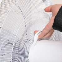 HOMCOM 16'' Pedestal Stand Fan, 3 Speed 3 Mode, 85° Oscillation, LED Panel, 3M Remote Controller, Height Adjustable for Living Room, Bedroom, Garage, Office, Black and White(m-11)