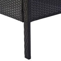 Outsunny 2 Seater Rattan Bistro Set, Steel-Brown(m-8)