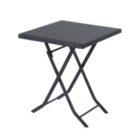 Outsunny 2-Seater Rattan Furniture Set-Black(m-7)