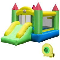 HOMCOM Nylon Inflatable Bouncy Castle Multi-Colour(m-1)