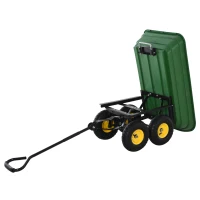 HOMCOM Chariot de Jardin a Main Garden cart Truck cuve basculante Max. 200 Kg(m-8)
