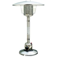 HOMCOM 4 kW Stainless Steel Table Top Gas Patio Heater - Silver(m-1)