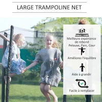HOMCOM Filet de securite pour trampoline 12ft diametre 366 cm(m-4)