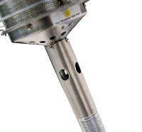 HOMCOM 4 kW Stainless Steel Table Top Gas Patio Heater - Silver(m-6)