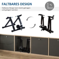 HOMCOM Fietstrainer fiets lucht hometrainer roltrainer 26-28 inch 2 kleuren(m-5)