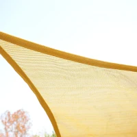 Outsunny Sonnensegel Sonnendach Sonnenschutz Rechtecke HDPE Beige 3 x 4 m(m-4)