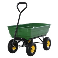 HOMCOM Chariot de Jardin a Main Garden cart Truck cuve basculante Max. 200 Kg(m-1)