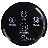 HOMCOM 36" Oscillating Tower Fan with Remote Control, 7.5H Timer, 3 Speed, 3 Modes, Quiet Cooling Fans, Electric Floor Standing Fan for Home Bedroom Office, Black(m-7)