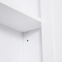 HOMCOM® SZAFKA ŁAZIENKOWA KUCHENNA WISZĄCA ŚCIENNA REGULOWANE 3 PÓŁKI drewno biała 53 x 14,5 x 50,5 cm(m-6)