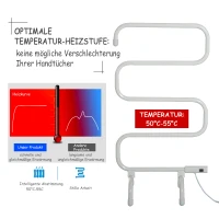 HOMCOM Elektrische handdoekenhouder handdoekenverwarmer radiator vrijstaand beige(m-5)