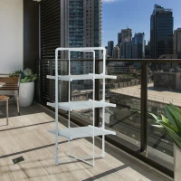 HOMCOM Séchoir à linge étendoir à linge électrique chauffant pliable 3 niveaux 300 W 50-55° C aluminium(m-2)