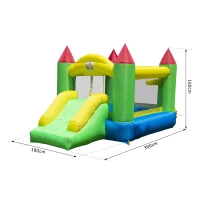 HOMCOM Nylon Inflatable Bouncy Castle Multi-Colour(m-3)
