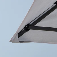 Rozkładany namiot ogrodowy Outsunny namiot rozkładany altana ogrodowa torba na kółkach tkanina Oxford  3,5 x 3,5 m jasnoszary+biały(m-9)