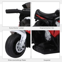 HOMCOM MOTOREK ELEKTRYCZNY NA LICENCJI BMW 3-KOŁOWY Z AKUMULATOREM 18-36 MIESIĘCY czerwony 66 x 37 x 44 cm(m-6)