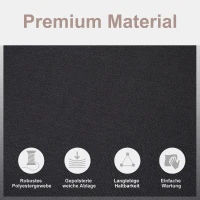 Outsunny Bankhoes set van 2 bankkussens zitkussens voor tuinbank bekleding polyester grijs(m-5)